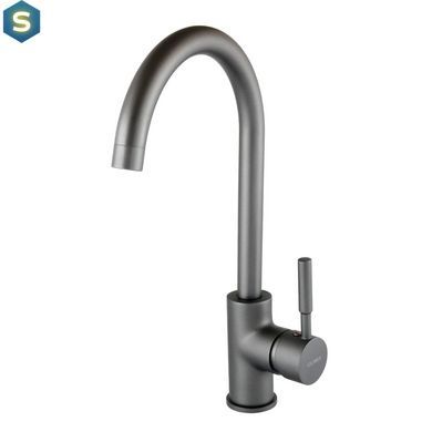 Змішувач для кухні Globus Lux Lazer GLLR-0203S-11-graphite, Черный матовый