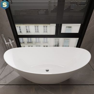 Ванна окремостояча глянцева Amidicon Capri 170x77 з литого каменю CAPRI_170_HL