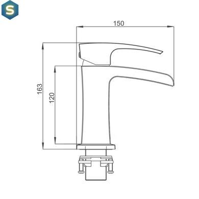 Смеситель для умывальника Gappo G1007-30, белый/хром, Белый