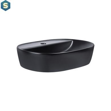 Умывальник Qtap Scorpio 500х385х120 Black matt QT146533MB, Черный матовый
