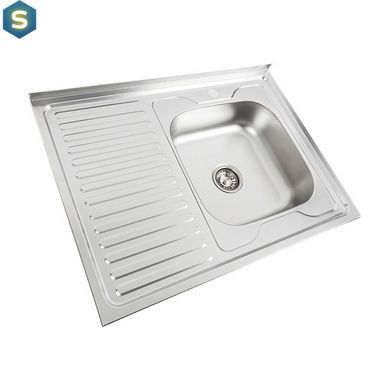 Кухонная мойка из нержавеющей стали Valeso 8060 R декор (0,7/160 мм), Decor