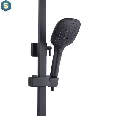 Душевая система Kroner KRP Edelstahl Kubus - SCH063 CV022979, Черный матовый