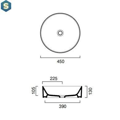 Умывальник Catalano Zero 45х45 145TZE00, Белый