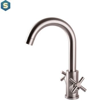 Смеситель для умывальника Globus Lux Dukat SD4-101RS, Нержавеющая сталь