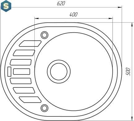 Кухонная мойка гранитная Globus Lux Arno миндаль 620х500мм-А0008, Терра