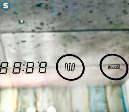 Дзеркало Dusel DE-M3031 75x100 з годинником і Bluetooth, Білий