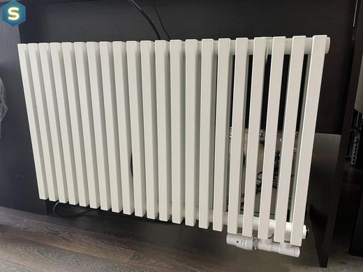 Дизайнерский радиатор трубчатый Betatherm Quantum 2 H-500 мм, L-1005 мм, нижнее подключение BQ 2050/25 9016M 88, Белый матовый