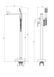 Смеситель для ванны Topaz Barts TB 07113-H36, Хром