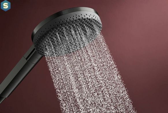 Душовий гарнітур Hansgrohe Raindance Alive Select S EcoSmart зі стійкою Unica S Puro 90 brushed black chrome 24603340, Шліфований чорний хром