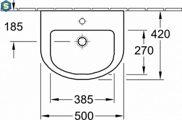Умывальник Villeroy & Boch Subway 2.0 50x42 73165001, Белый