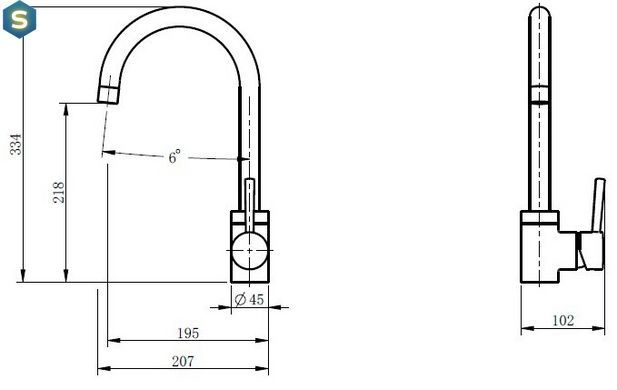 Смеситель для кухни Koller Pool Orion OR0500, Хром