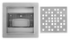 Трап для душа Rea Dots 12x12 nickiel brushed REA-G6202