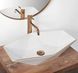 Умывальник Rea Vegas rose gold edge накладной REA-U5605, Белый