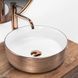Умивальник Rea Sami rose brushed gold white накладний REA-U3303, Золотий