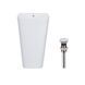 Умывальник напольный Qtap Tern 440х380х830 мм White + донный клапан PU02O, Белый