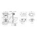 Комплект 4 в 1: Инсталляция Grohe Rapid SL 3 в 1 38772001 + Унитаз безободочный Kroner Harz WHI523632 RIMLESS с сиденьем Slim Duroplast / Soft-close / Quick relase KH523632WHIR (3877200