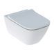 Унітаз підвісний Geberit Smyle Square Rimfree 500.683.00.2 з сидінням Soft Close, Білий