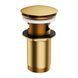 Донний клапан Omnires click-clack brushed gold A706GLB, Золотий