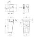 Умывальник напольный Qtap Tern 440х380х830 мм White + донный клапан PU02O, Белый