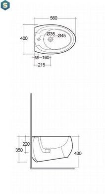 Біде RAK Ceramics Cloud CLOBD2101AWHA, Білий