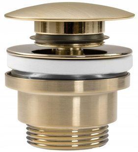 Донный клапан для умывальника Rea click-clack L.gold mat T золотой матовый REA-A8585, Золотой