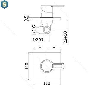 Смеситель скрытого монтажа Paffoni Red RED BOX010 CR, Хром
