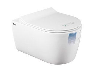 Унітаз підвісний Idevit Alfa IdeRimless з кришкою Soft Close SETK3104-2616-001-1-6000, Білий