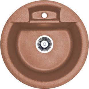 Кухонная мойка Adamant Fine &Oslash;470x190 terra-cotta 198223, Цемент матовый