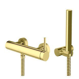 Смеситель для душа Kohlman Axel gold настенный KPL-QW120AGD, Золотой