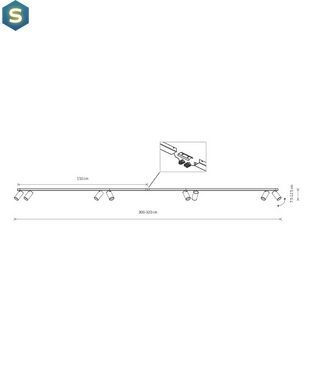 Спот Nowodvorski 7750 Mono VIII GU10 8x10W IP20 Wh