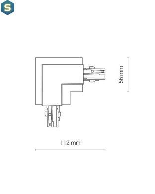 З'єднувач Nowodvorski 8684 Ctls Recessed Power L Connector , Left IP20 Wh