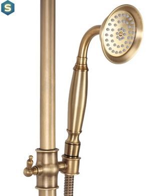 Душова система Rea Bergamo antique bronze з виливом REA-P5002, Бронза
