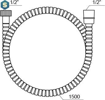 Шланг для душа 150 см Ravak 911.00 X07P006, Хром