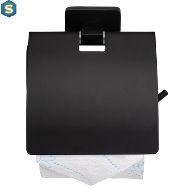 Тримач туалетного паперу Rea Oste 5 black black REA-80045, Чорний/золото