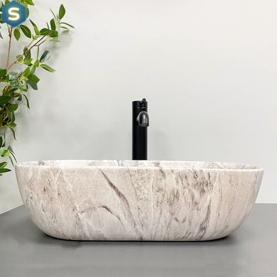 Умивальник (раковина) VBI RAVENNA STONE MATT накладний, Каппучино