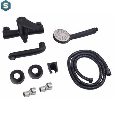 Смеситель для ванны Lidz (BLA)-14 43 006-1, Черный матовый