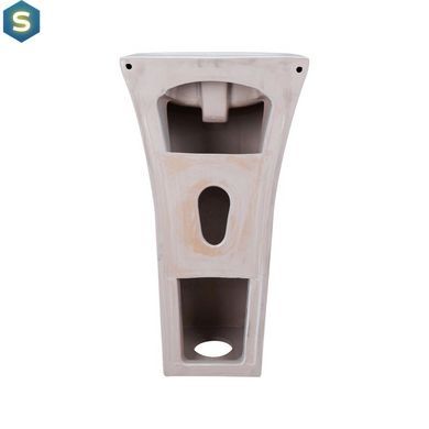 Умывальник напольный Qtap Crow 450x435x835 мм White + донный клапан PU02O, Белый