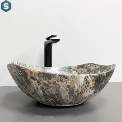 Умывальник VBI Ronta dark grey stone matt накладний VBI-017302, Мармур