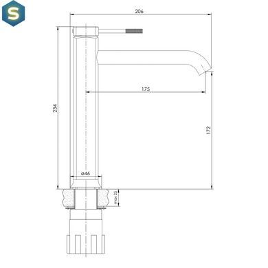 Смеситель для умывальника Imprese Brenta ZMK091908011 графитовый хром