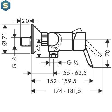 Смеситель для душа Hansgrohe Focus S 31762000