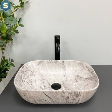 Умивальник (раковина) VBI RAVENNA STONE MATT накладний, Каппучино