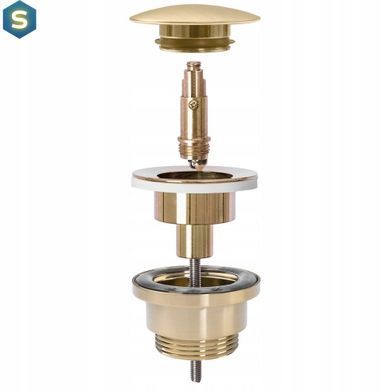 Донний клапан для умивальника Rea click-clack L.gold mat T золотий матовий REA-A8585, Золотий