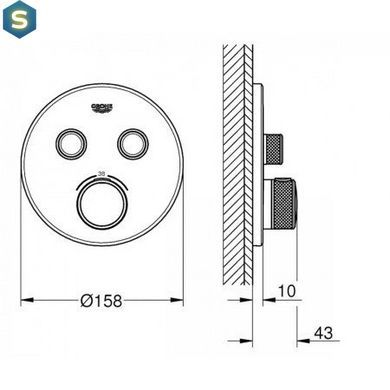 Термостат скрытого монтажа Grohe Grohtherm Smartcontrol 29119AL0