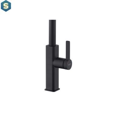 Смеситель для кухни с выдвижным изливом Kroner KRP Edelstahl Klassisch - SCH03918, Черный матовый