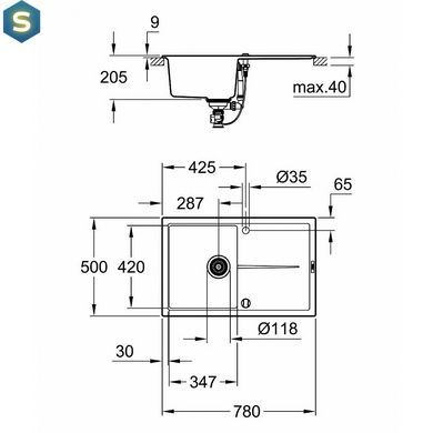 Кухонная мойка Grohe Sink K400 31639AP0