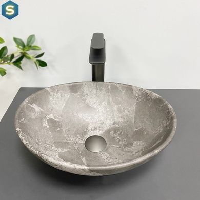 Умивальник VBI Parma dark grey stone matt накладний VBI-011019, Каппучино