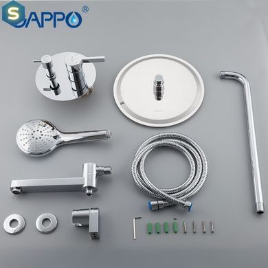 Душевая система скрытого монтажа Gappo G7104, излив - переключатель на лейку, 3-функции, хром, Хром