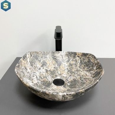 Умывальник VBI Ronta dark grey stone matt накладний VBI-017302, Мармур