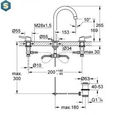 Змішувач для раковини Grohe Concetto 20216001