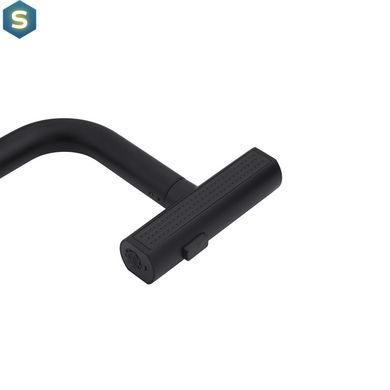 Смеситель для кухни с выдвижным изливом Kroner KRP Edelstahl Klassisch - SCH03918, Черный матовый